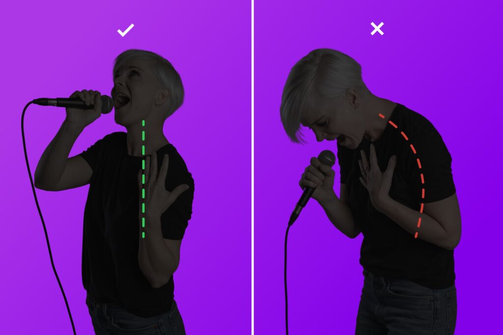 Wrong vs Correct Singing Posture