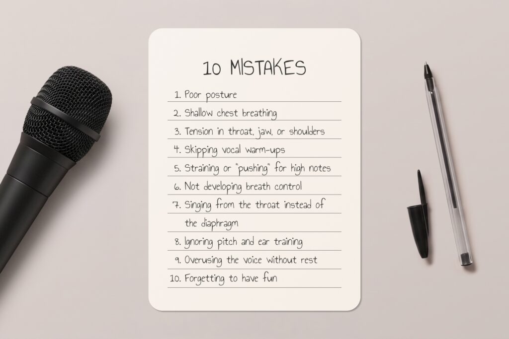 10 mistakes beginner singers make